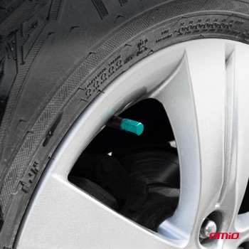 ΚΑΠΑΚΙΑ ΒΑΛΒΙΔΩΝ ΑΛΟΥΜΙΝΙΟΥ ΠΡΑΣΙΝΑ  AMIO - 4 Τεμ.