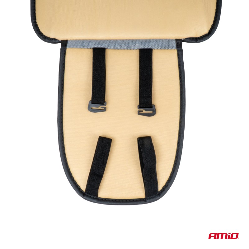 ΠΛΑΤΟΚΑΘΙΣΜΑ ΜΕ ΧΑΝΤΡΕΣ ΚΑΙ ΜΑΞΙΛΑΡΑΚΙ ΜΕΣΗΣ ΑΠΟ ΠΟΛΥΕΣΤΕΡΙΚΟ ΑΦΡΩΔΕΣ ΥΛΙΚΟ 147x68cm ΜΑΥΡΟ AMIO - 1 Τεμ.