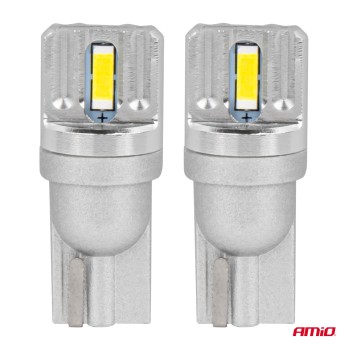 ΛΑΜΠΑΚΙΑ LED T10 W5W 12/24V LED 2x1860SMD STANDARD ΛΕΥΚΑ ΑΜΙΟ - 2 ΤΕΜ.