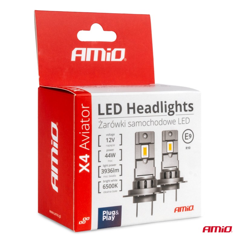ΛΑΜΠΕΣ LED H1 12V 44W 6.500K 3.936lm CSP X4 SERIES AVIATOR PLUG & PLAY ΑΜΙΟ - 2 ΤΕΜ.