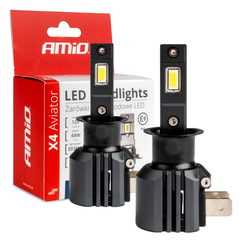 ΛΑΜΠΕΣ LED  H3 12V 44W 6.500K 3.936lm CSP X4 SERIES AVIATOR PLUG & PLAY ΑΜΙΟ - 2 ΤΕΜ.
