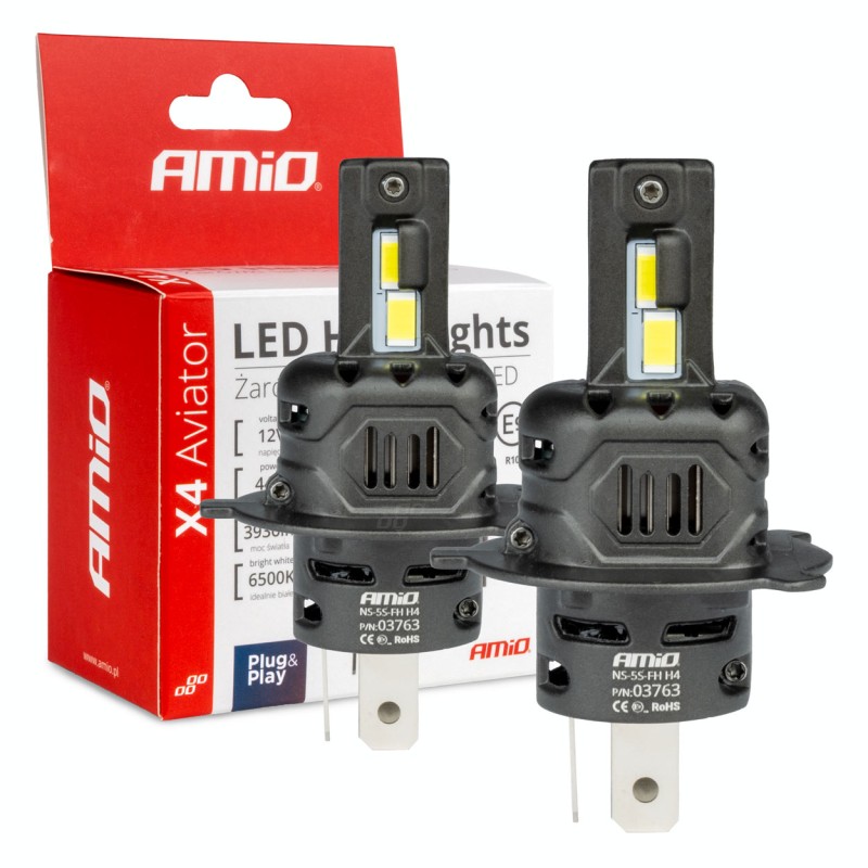 ΛΑΜΠΕΣ LED H4 12V 44W 6.500K 3.936lm CSP X4 SERIES AVIATOR PLUG & PLAY ΑΜΙΟ - 2 ΤΕΜ.