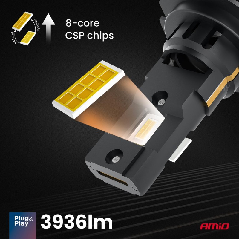 ΛΑΜΠΕΣ LED H7 12V 44W 6.500K 3.936lm CSP X4 SERIES AVIATOR PLUG & PLAY ΑΜΙΟ - 2 ΤΕΜ.