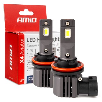 ΛΑΜΠΕΣ LED H8/H9/H11 12V 44W 6.500K 3.936lm X4 SERIES AVIATOR PLUG & PLAY ΑΜΙΟ - 2 ΤΕΜ.