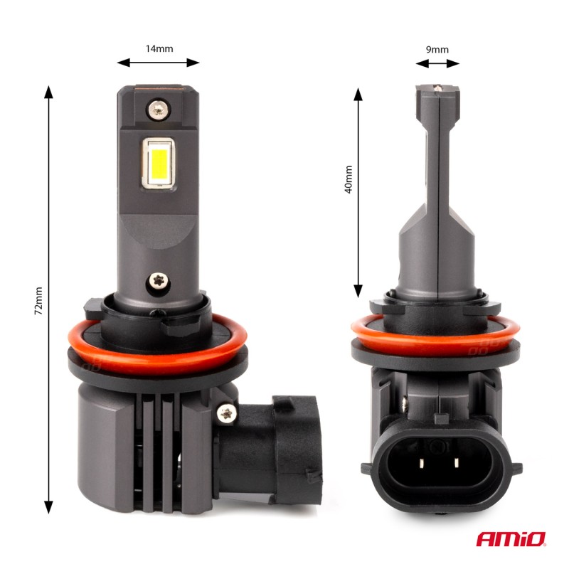 ΛΑΜΠΕΣ LED H8/H9/H11 12V 44W 6.500K 3.936lm X4 SERIES AVIATOR PLUG & PLAY ΑΜΙΟ - 2 ΤΕΜ.