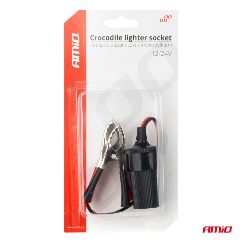 ΥΠΟΔΟΧΗ ΓΙΑ ΦΙΣ ΑΝΑΠΤΗΡΑ ΜΕ ΚΡΟΚΟΔΕΙΛΑΚΙΑ 12/24V 15cm ΑΜΙΟ - 1 ΤΕΜ.