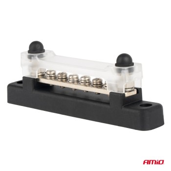 ΜΠΑΡΑ ΚΑΛΩΔΙΩΝ / ΤΕΡΜΑΤΙΚΟ 6 ΘΕΣΕΩΝ M6 max 48V  AMIO - 1 Τεμ.