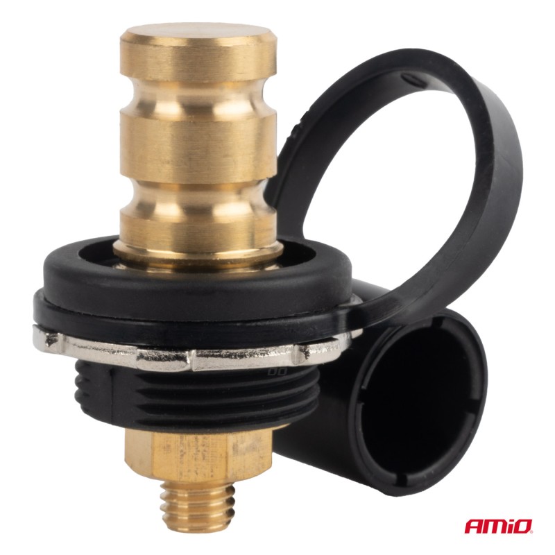 ΠΟΛΟΣ ΜΠΑΤΑΡΙΑΣ ΑΡΝΗΤΙΚΟΣ 3/8'' M10 max.48V 250A ΣΕ ΜΑΥΡΟ ΧΡΩΜΑ ΜΕ ΚΑΠΑΚΙ AMIO - 1 Τεμ.