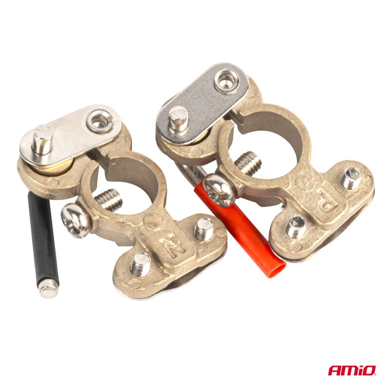 ΠΟΛΟΙ ΜΠΑΤΑΡΙΑΣ ΤΑΧΕΙΑΣ ΑΠΕΛΕΥΘΕΡΩΣΗΣ ΧΑΛΚΟΥ 600A PLUS MINUS AMIO - 2 Τεμ.