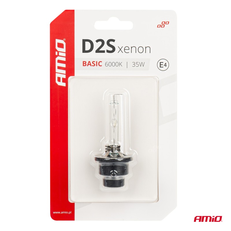 ΑΝΤΑΛΛΑΚΤΙΚΗ ΛΑΜΠΑ ΧΕΝΟΝ BASIC D2S 12V 6.000k 35W BLISTER CARD AMIO - 1 ΤΕΜ.