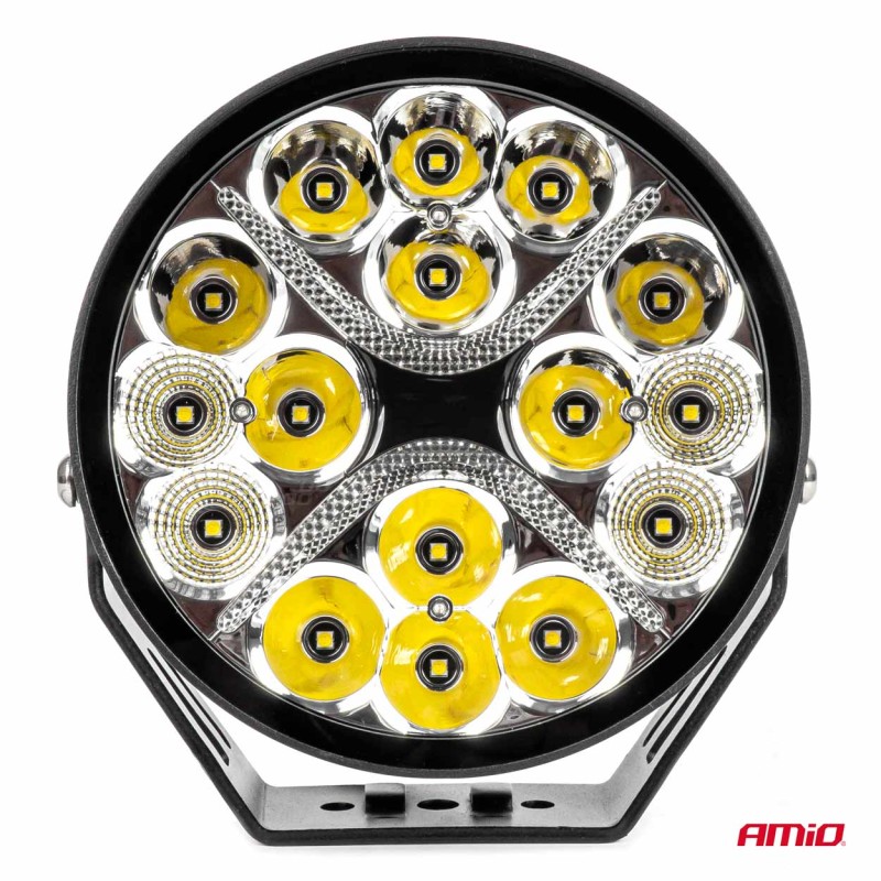 ΠΡΟΒΟΛΕΑΣ ΟΔΗΓΗΣΗΣ ΣΤΡΟΓΓΥΛΟΣ LED PRO IP67 9600lm 10-30V - 80W - 6000K - 16 LED - 178x178x65mm ΑΜΙΟ - 1 ΤΕΜ.