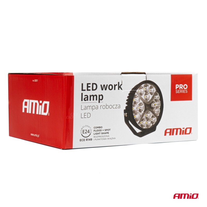 ΠΡΟΒΟΛΕΑΣ ΟΔΗΓΗΣΗΣ ΣΤΡΟΓΓΥΛΟΣ LED PRO IP67 9600lm 10-30V - 80W - 6000K - 16 LED - 178x178x65mm ΑΜΙΟ - 1 ΤΕΜ.