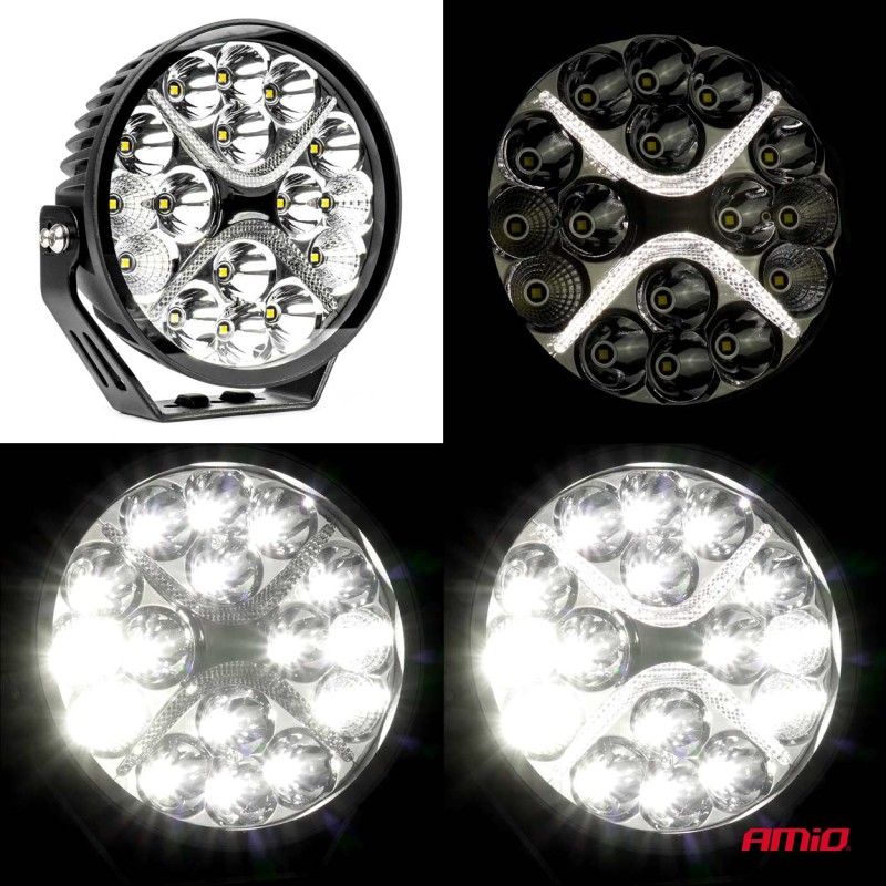 ΠΡΟΒΟΛΕΑΣ ΟΔΗΓΗΣΗΣ ΣΤΡΟΓΓΥΛΟΣ LED PRO IP67 9600lm 10-30V - 80W - 6000K - 16 LED - 178x178x65mm ΑΜΙΟ - 1 ΤΕΜ.