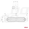 ΣΤΡΟΜΠΟ 12/24V 6xSMD LED 18W (6x3W) R65 R10 IP68 IP6K9K 122x30mm ΑΜΙΟ - 1 ΤΕΜ.