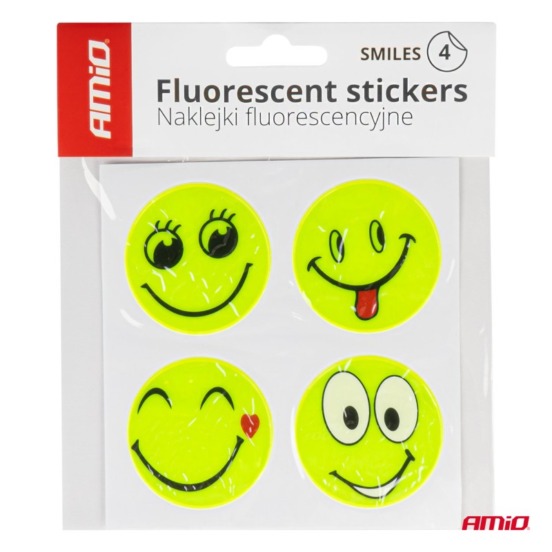 ΑΝΑΚΛΑΣΤΙΚΑ ΑΥΤΟΚΟΛΛΗΤΑ PVC ΧΑΜΟΓΕΛΑΣΤΕΣ ΦΑΤΣΕΣ/SMILES AMIO - 4 τεμ.