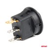 ΔΙΑΚΟΠΤΗΣ 12V ON/OFF ΣΤΡΟΓΓΥΛΟΣ ΜΕ 3 ΕΠΑΦΕΣ ΚΙΤΡΙΝΟ LED AMIO - 1 τεμ.