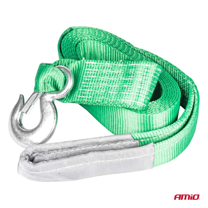 ΙΜΑΝΤΑΣ ΡΥΜΟΥΛΚΗΣΗΣ TOW ROPE H+U ΠΡΑΣΙΝΟ 75mm 8000KG 5m AMIO - 1 τεμ.