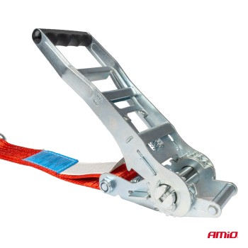 ΙΜΑΝΤΑΣ ΔΕΣΙΜΑΤΟΣ ΜΕ ΚΑΣΤΑΝΙΑ ΚΑΙ ΓΑΝΤΖΟΥΣ ΚΟΚΚΙΝΟΣ 500kg 50mm 5m AMIO - 1 τεμ.