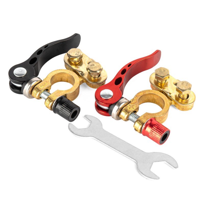 ΠΟΛΟΙ ΜΠΑΤΑΡΙΑΣ / ΑΚΡΟΔΕΚΤΕΣ 12V 40A ΜΕ ΣΦΙΓΚΤΗΡΕΣ & ΚΛΕΙΔΙ AMIO - 3 ΤΕΜ.