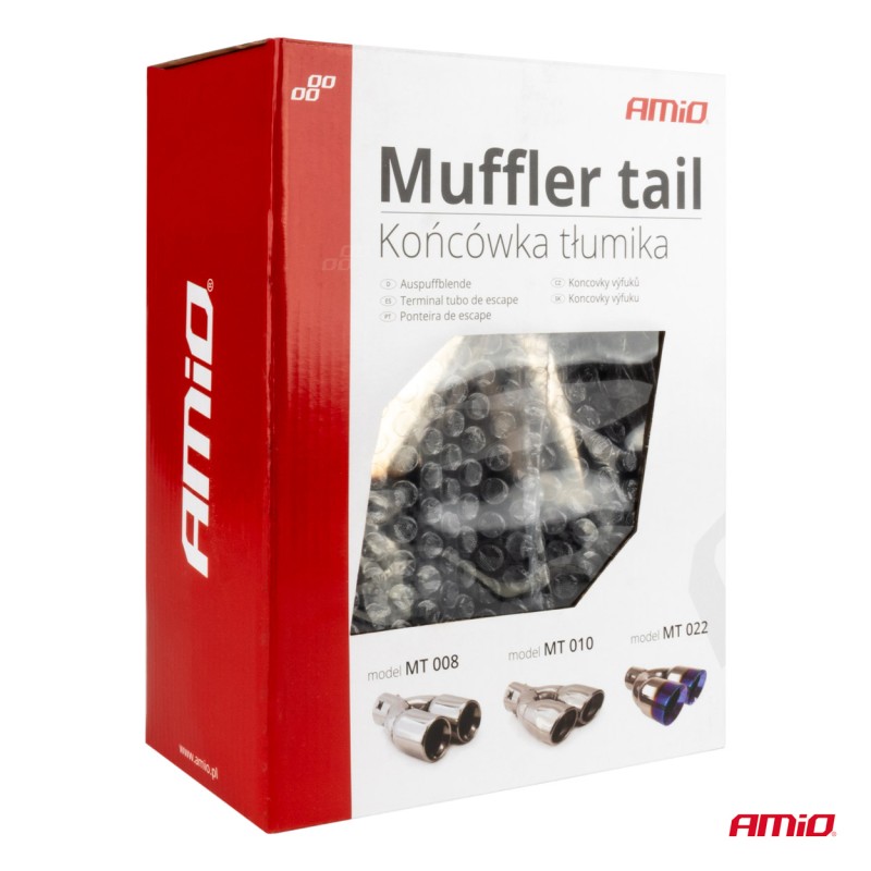 ΑΚΡΟ (ΜΠΟΥΚΑ) ΕΞΑΤΜΙΣΗΣ ΔΙΠΛΗ ΑΠΟΛΗΞΗ MT-029C RIGHT AKR ΧΡΩΜΙΟ/CARBON Φ32-52 245x(89χ2)mm AMIO - 1 τεμ.