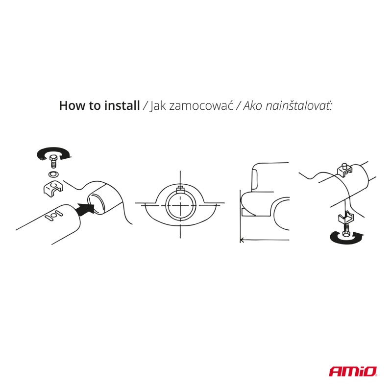 ΑΚΡΟ (ΜΠΟΥΚΑ) ΕΞΑΤΜΙΣΗΣ ΔΙΠΛΗ ΑΠΟΛΗΞΗ MT-029C RIGHT AKR ΧΡΩΜΙΟ/CARBON Φ32-52 245x(89χ2)mm AMIO - 1 τεμ.