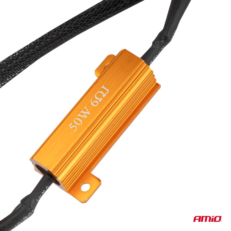 ΑΝΤΙΣΤΑΣΗ ΓΙΑ ΛΑΜΠΕΣ LED H7 12V 50W 6Ω (ΑΝΤΙΣΤΑΣΗ-ΨΕΥΤΗΣ-CANCELLER) AMIO - 1 τεμ.