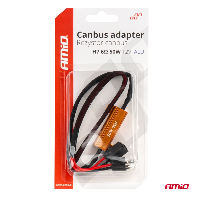 ΑΝΤΙΣΤΑΣΗ ΓΙΑ ΛΑΜΠΕΣ LED H7 12V 50W 6Ω (ΑΝΤΙΣΤΑΣΗ-ΨΕΥΤΗΣ-CANCELLER) AMIO - 1 τεμ.