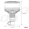 ΦΑΡΟΣ HEAVY DUTY W28P 12/24V 16LED ΕΛΑΣΤΙΚΟΣ ΒΙΔΩΤΟΣ ΠΟΡΤΟΚΑΛΙ Υ169mm Φ110mm AMIO - 1 τεμ.