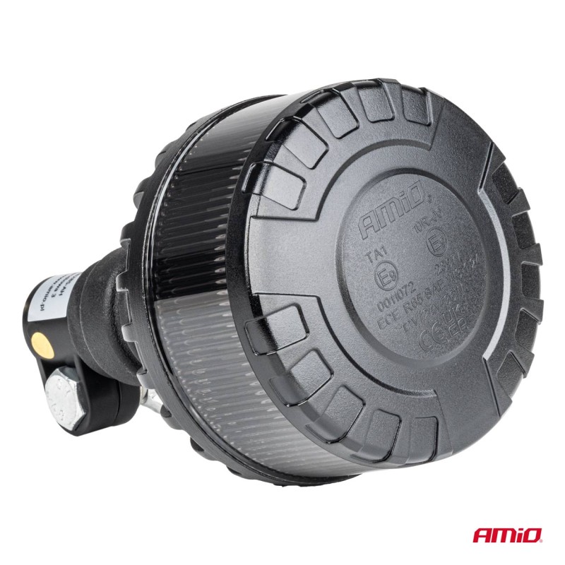 ΦΑΡΟΣ ΦΙΜΕ HEAVY DUTY W28P 12/24V 16LED ΕΛΑΣΤΙΚΟΣ ΒΙΔΩΤΟΣ ΠΟΡΤΟΚΑΛΙ Υ169mm Φ110mm AMIO - 1 τεμ.