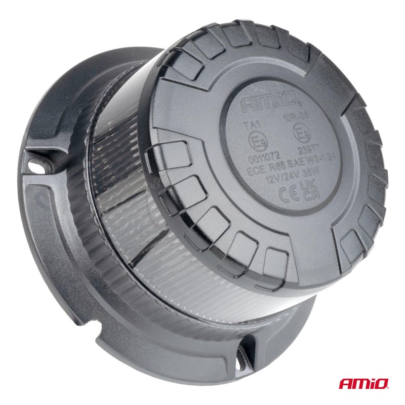ΦΑΡΟΣ ΦΙΜΕ HEAVY DUTY W28B 12/24V ΠΟΡΤΟΚΑΛΙ 16LED ΒΙΔΩΤΟΣ Υ77mm Φ110mm AMIO - 1 τεμ.