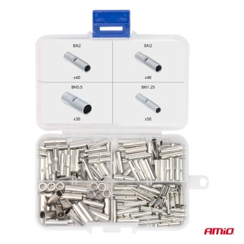 ΣΥΝΔΕΣΜΟΙ ΚΑΛΩΔΙΩΝ ΜΕΤΑΛΛΙΚΟΙ 3 ΜΕΓΕΘΗ (BN 1.25/BN 2/BN 5.5) AMIO - 160 τεμ.