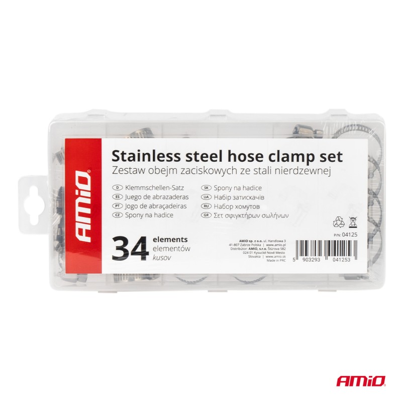 ΚΟΛΙΕΔΕΣ ΣΦΙΓΚΤΗΡΕΣ - ΔΙΑΦΟΡΑ ΜΕΓΕΘΗ ΑΠΟ ΑΝΟΞΕΙΔΩΤΟ ΑΤΣΑΛΙ AMIO - 34 τεμ.