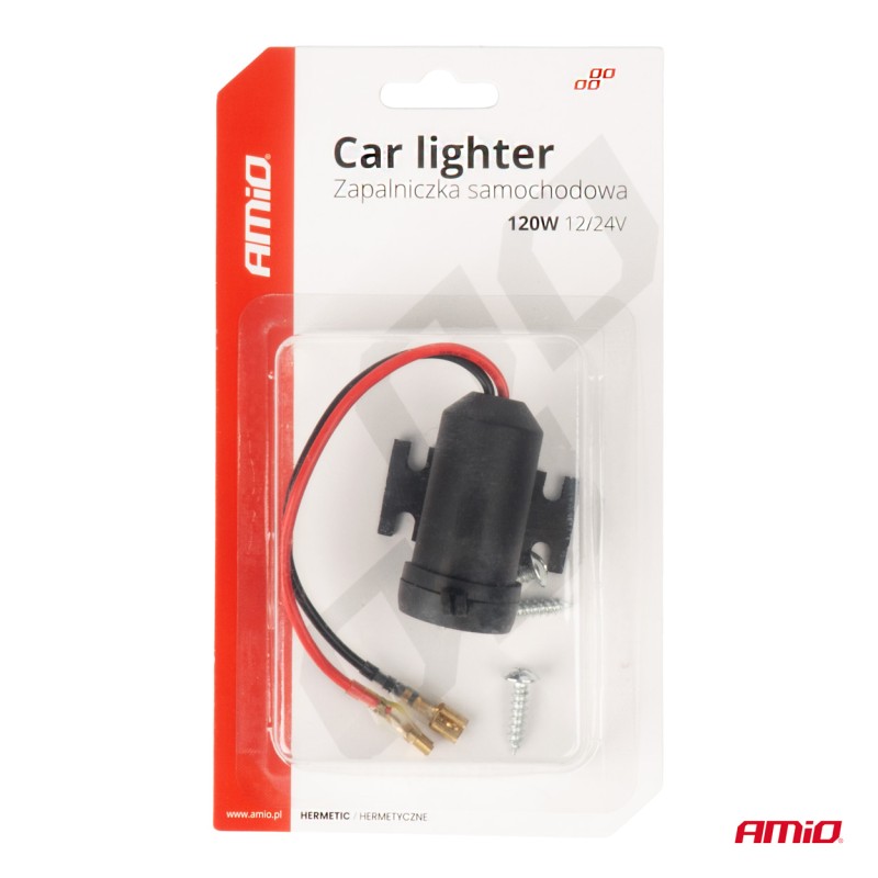 ΠΡΙΖΑ ΜΕ ΜΟΝΗ ΥΠΟΔΟΧΗ ΓΙΑ ΦΙΣ ΑΝΑΠΤΗΡΑ 12/24V ΑΔΙΑΒΡΟΧΗ AMIO - 1 τεμ.