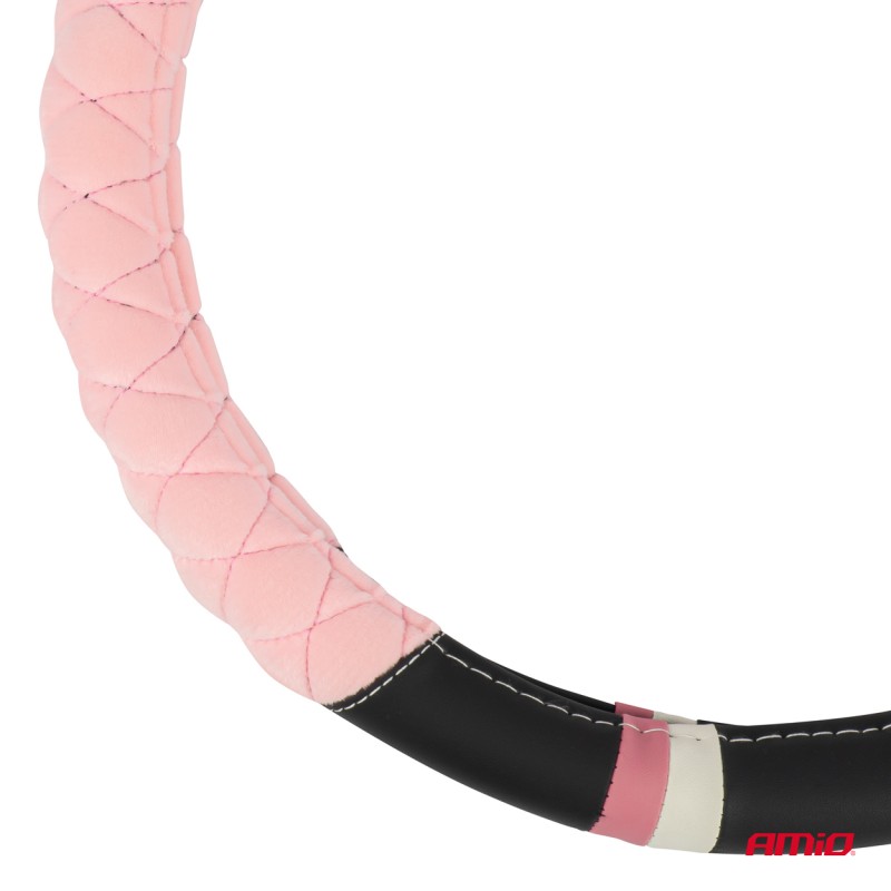 ΚΑΛΥΜΜΑ ΤΙΜΟΝΙΟΥ SWC-56 (M) 37>39cm ΜΑΥΡΟ ΚΑΙ ΡΟΖ ΚΑΠΙΤΟΝΕ AMIO - 1 ΤΕΜ.