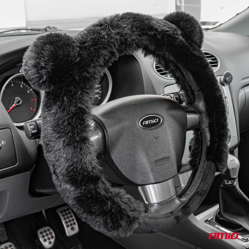 ΚΑΛΥΜΜΑ ΤΙΜΟΝΙΟΥ SWC-57 (M) 37>39cm ΜΑΥΡΟ ΜΕ ΧΝΟΥΔΩΤΗ ΕΠΕΝΔΥΣΗ ΚΑΙ ΑΥΤΙΑ ΑΡΚΟΥΔΑΣ AMIO - 1 ΤΕΜ.