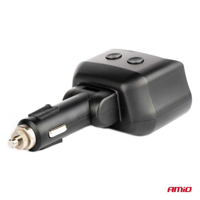 ΑΝΤΑΠΤΟΡΑΣ ΑΝΑΠΤΗΡΑ ΔΙΠΛΟΣ 12/24V ΜΕ ΒΟΛΤΟΜΕΤΡΟ ΜΕ 3 ΘΥΡΕΣ USB AMIO - 1 Τεμ.