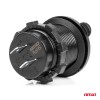 ΠΡΙΖΑ ΜΕ 2 ΘΥΡΕΣ USB ΚΑΙ ΚΑΠΑΚΙ ΜΑΥΡΗ 12/24V 3.1A ΑΔΙΑΒΡΟΧΗ ΜΕ ΜΠΛΕ LED ΦΩΣ ΕΝΔΕΙΞΗΣ  AMIO - 1 ΤΕΜ.