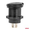 ΠΡΙΖΑ ΜΕ 2 ΘΥΡΕΣ USB ΚΑΙ ΚΑΠΑΚΙ ΜΑΥΡΗ 12/24V 4.2A ΑΔΙΑΒΡΟΧΗ ΜΕ ΜΠΛΕ LED ΦΩΣ ΕΝΔΕΙΞΗΣ  AMIO - 1 ΤΕΜ.