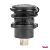ΠΡΙΖΑ ΜΕ 2 ΘΥΡΕΣ USB ΚΑΙ ΚΑΠΑΚΙ 12/24V QUICK CHARGE 3.0 ΑΔΙΑΒΡΟΧΗ ΜΕ ΚΟΚΚΙΝΟ LED ΦΩΣ ΜΑΥΡΗ ΑΜΙΟ - 1 τεμ.