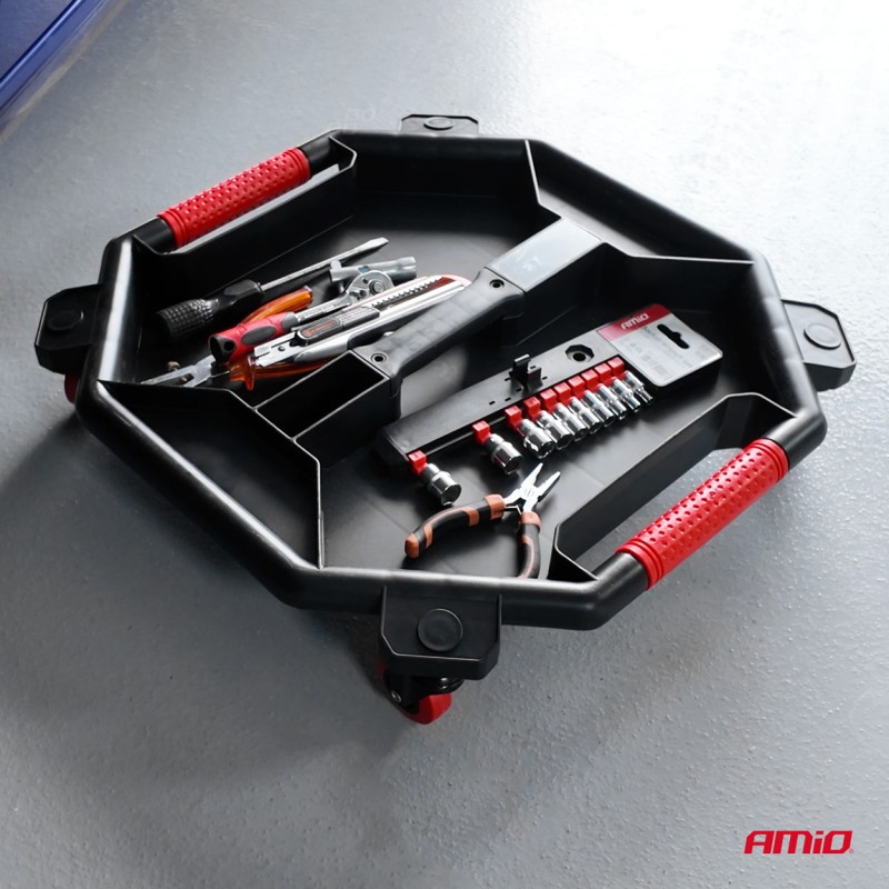 ΛΕΚΑΝΗ/ΕΡΓΑΛΕΙΟΘΗΚΗ ΑΠΟΘΗΚΕΥΣΗΣ ΕΡΓΑΛΕΙΩΝ/ΕΞΑΡΤΗΜΑΤΩΝ ΜΕ ΡΟΔΑΚΙΑ 49x47x6cm AMIO - 1 τεμ.