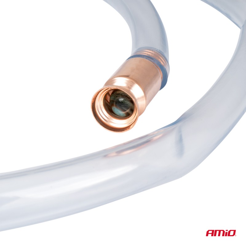 ΛΑΣΤΙΧΟ ΑΝΑΡΡΟΦΗΣΗΣ ΚΑΥΣΙΜΟΥ & ΥΓΡΩΝ ΑΣΦΑΛΕΙΑΣ (ΚΛΕΦΤΗΣ ΒΕΝΖΙΝΗΣ) ΜΕ ΣΤΟΜΙΟ ΧΑΛΚΟΥ 1,7m Φ19mm AMIO - 1 Τεμ.