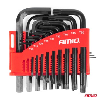 ΚΛΕΙΔΙΑ ΑΛΛΕΝ (ALLEN) ΕΞΑΓΩΝΑ & ΚΛΕΙΔΙΑ TORX ΧΡΩΜΙΟ-ΒΑΝΑΔΙΟ (CRV) ΔΙΑΦΟΡΑ ΜΕΓΕΘΗ ΜΑΥΡΑ ΑΜΙΟ - 22 ΤΕΜ.