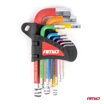 ΚΛΕΙΔΙΑ ΑΛΛΕΝ (ALLEN) ΕΞΑΓΩΝΑ ΑΤΣΑΛΙ S2 ΔΙΑΦΟΡΑ ΜΕΓΕΘΗ ΔΙΑΦΟΡΑ ΧΡΩΜΑΤΑ ΑΜΙΟ - 9 ΤΕΜ.