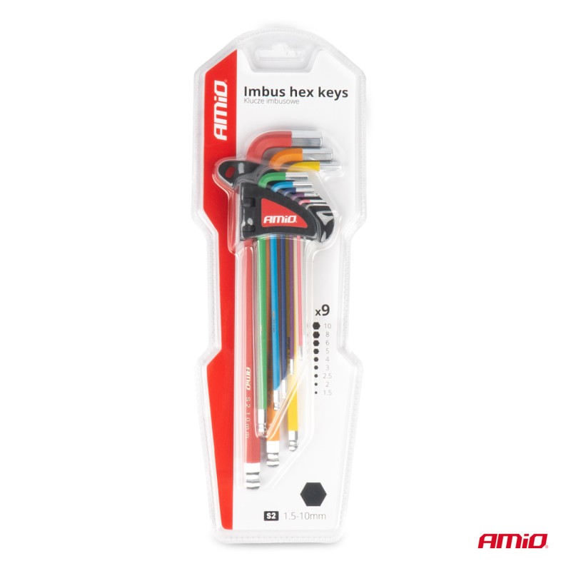 ΚΛΕΙΔΙΑ ΑΛΛΕΝ (ALLEN) ΕΞΑΓΩΝΑ ΑΤΣΑΛΙ S2 ΔΙΑΦΟΡΑ ΜΕΓΕΘΗ ΔΙΑΦΟΡΑ ΧΡΩΜΑΤΑ XL ΑΜΙΟ - 9 ΤΕΜ.