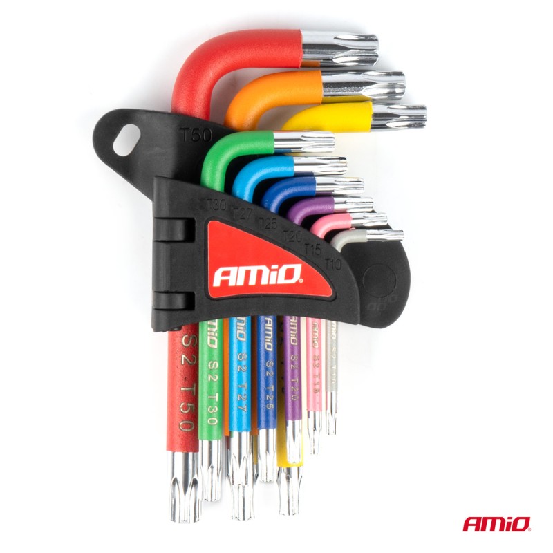 ΣΕΤ ΚΛΕΙΔΙΑ TORX ΑΤΣΑΛΙ S2 ΔΙΑΦΟΡΑ ΜΕΓΕΘΗ ΔΙΑΦΟΡΑ ΧΡΩΜΑΤΑ ΑΜΙΟ - 9 ΤΕΜ.