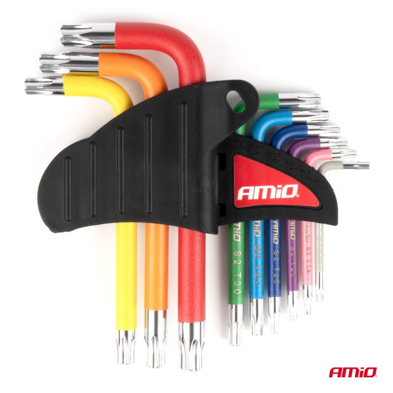 ΣΕΤ ΚΛΕΙΔΙΑ TORX ΑΤΣΑΛΙ S2 ΔΙΑΦΟΡΑ ΜΕΓΕΘΗ ΔΙΑΦΟΡΑ ΧΡΩΜΑΤΑ ΑΜΙΟ - 9 ΤΕΜ.