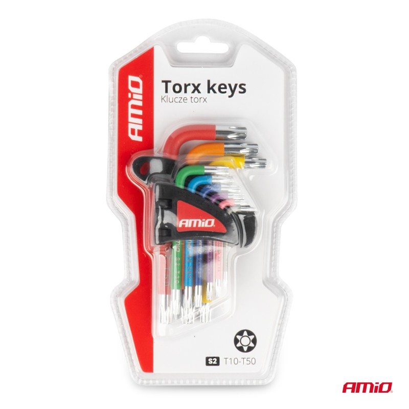ΣΕΤ ΚΛΕΙΔΙΑ TORX ΑΤΣΑΛΙ S2 ΔΙΑΦΟΡΑ ΜΕΓΕΘΗ ΔΙΑΦΟΡΑ ΧΡΩΜΑΤΑ ΑΜΙΟ - 9 ΤΕΜ.