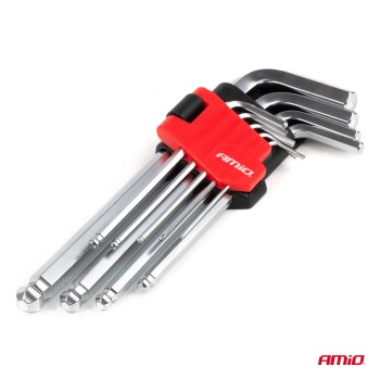 ΣΕΤ ΚΛΕΙΔΙΑ ΑΛΛΕΝ (ALLEN) ΕΞΑΓΩΝΑ ΧΡΩΜΙΟ-ΒΑΝΑΔΙΟ (CRV) XL ΔΙΑΦΟΡΑ ΜΕΓΕΘΗ ΑΜΙΟ - 9 ΤΕΜ.