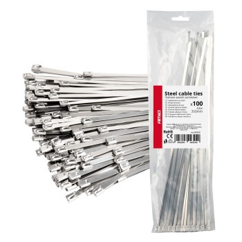 ΔΕΜΑΤΙΚΑ/ΔΕΤΙΚΑ ΚΑΛΩΔΙΩΝ TIE WRAP (ΤΑΙΡΑΠ) ΜΕΤΑΛΛΙΚΑ 4,6 x 350mm ΑΜΙΟ - 100 ΤΕΜ.