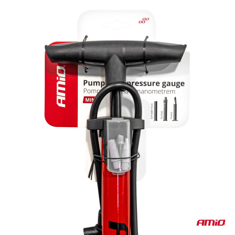 ΤΡΟΜΠΑ ΑΕΡΟΣ ΠΟΔΗΛΑΤΟΥ ΔΑΠΕΔΟΥ/ΧΕΙΡΟΣ ΑΛΟΥΜΙΝΙΟΥ ΜΕ ΜΑΝΟΜΕΤΡΟ MINI PU08 1ΤΕΜ. AMIO